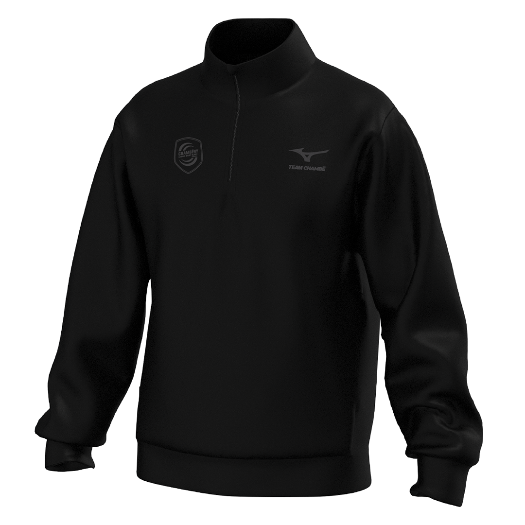 Sweat 1/4 zip Mizuno - Noir