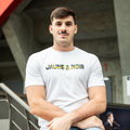 Tshirt 'Jaune & Noir' - Blanc